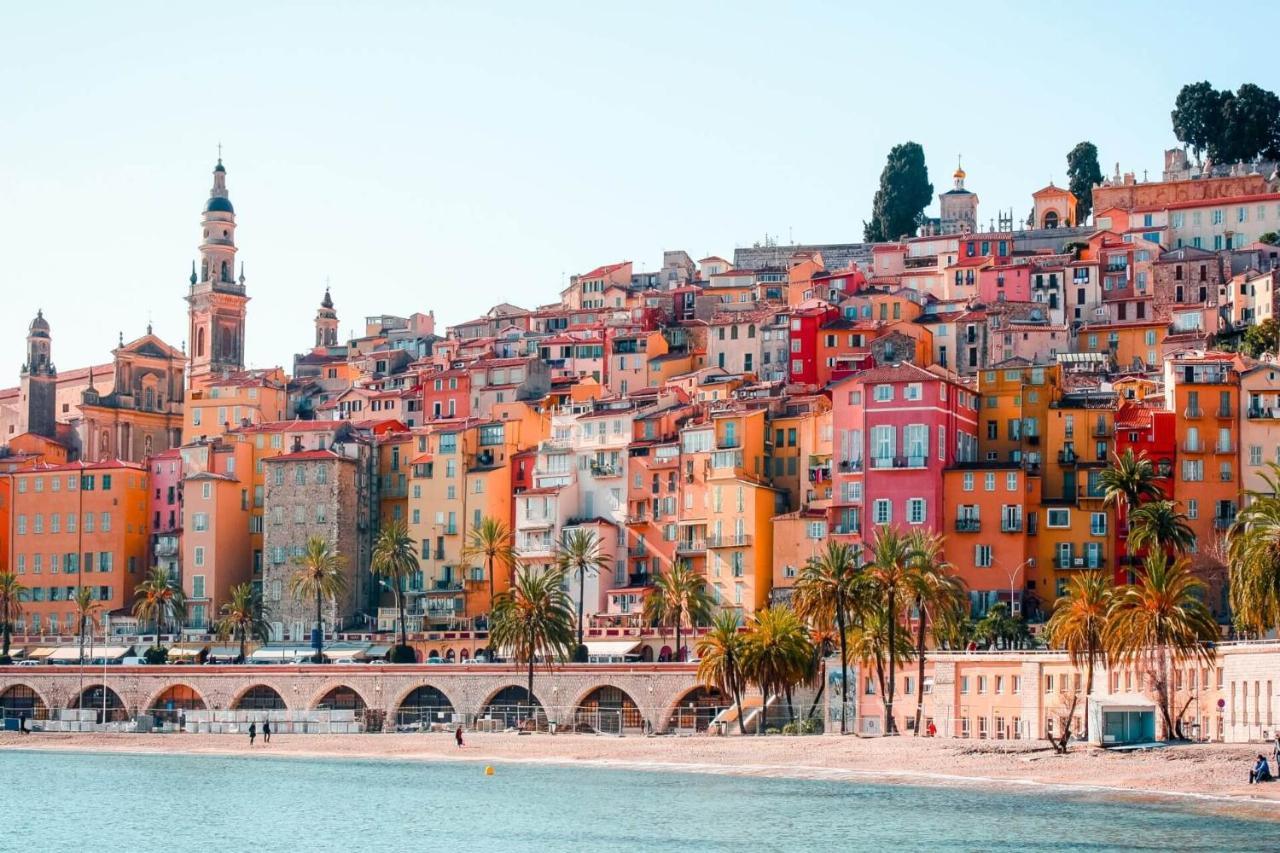 Blu Home 3 Pers Centrale Ac Wifi Menton Exterior foto